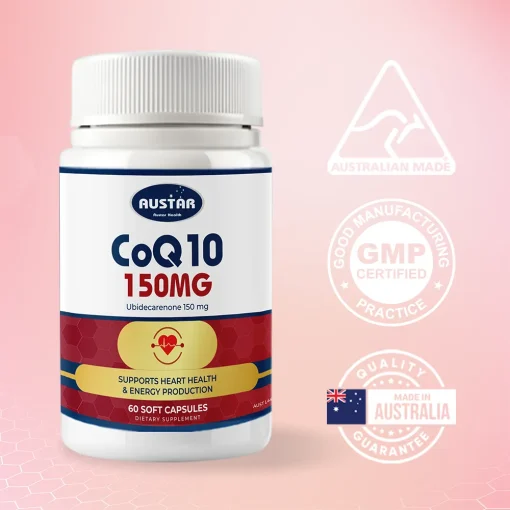 CoQ10 150mg Vien uong ho tro suc khoe tim tang cuong nang luong1-Austar-pharma